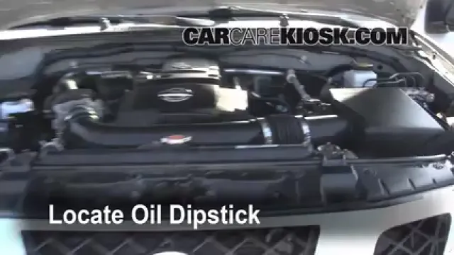 2009 Nissan Frontier LE 4.0L V6 Crew Cab Pickup Huile Vérifier le niveau de l'huile